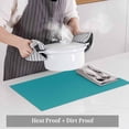 thumbnail image 6 of Placemat Set of 4 Teal Blue Placemats for Dining Table Solid Color Washable Table Mats for Kitchen and Party Decor Indoor & Outdoor Use, 6 of 8