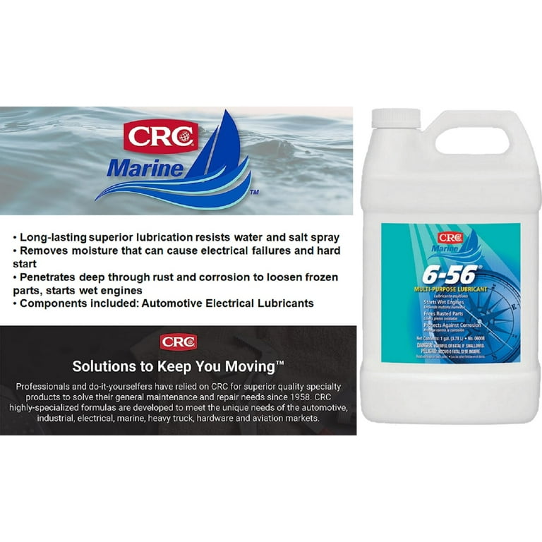 CRC 6-56 Multi-Purpose Lubricant 1 gal, Resists Water and