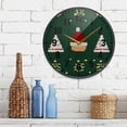 thumbnail image 3 of Yayeee Wall Clock Battery Operated 9.5" Silent Quartz Non-Ticking for Living Room Decor, Christmas Santa Hats, 3 of 8