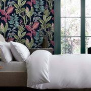 NEXT Fantasy Rainforest Leaves Navy Wallpaper