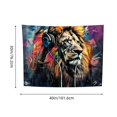 thumbnail image 3 of FCXZI Lion Headphones Digital Painting Tapestry Wall Art 100% Polyester 40*30in, 3 of 6