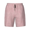 thumbnail image 4 of Lsque Mens Swim Trunks Pink Stripes Pattern - Bathing Suit Compression Liner - Beach Swim Shorts Swimwear - (S-3XL) - Stretch Quick Dry -3X-Large, 4 of 9
