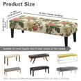thumbnail image 7 of Whosucclay Rose Floral Butterfly Print Stretch Dining Bench Cover Wear Resistant Dining Chair Slipcovers for Living Room, Bedroom, Kitchen Removable Bench Seat Cushion Covers Seat Protector, 7 of 7