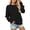 Black, variant on Women's Sweatshirts Pocketed Hoodless Long Sleeve Pullover Soft Thermal Relaxed Fit Everyday Womens Crewneck Sweatshirt