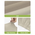 thumbnail image 4 of Beige Brown Ombre Bar Stool Covers Set of 6, Abstract Modern Art Gradient Stretch Washable Bar Chair Covers with Backs, Removable Pub Counter Height Chair Cover for Kitchen Dining Room Cafe, 4 of 7
