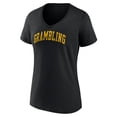 thumbnail image 2 of Women's Black Grambling Tigers Basic Arch V-Neck T-Shirt, 2 of 3