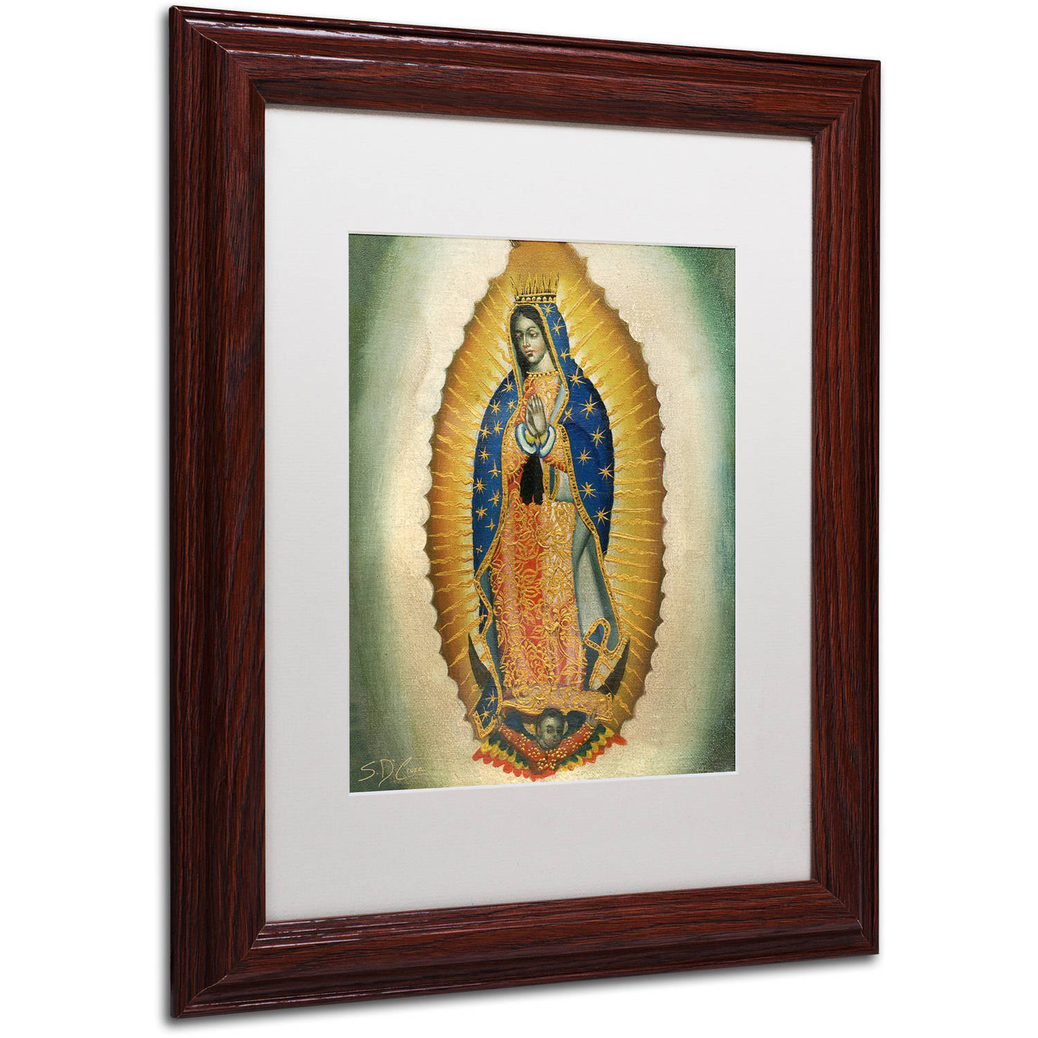 Trademark Fine Art "The Virgin" Canvas Art by Masters Fine Art, White Matte, Wood Frame