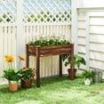 thumbnail image 2 of Outsunny 34"x18"x30" Elevated Planter Box, Wooden Patio Raised Garden Bed, 2 of 10