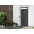 thumbnail image 3 of Front Exterior Prehung Metal-Plastic Door Frosted Glass | Manux 8112 Antracite Grey | Top Sidelite Transom | Office Commercial and Residential Doors Entrance Patio Garage 36x94 (W36x80+14) Left-hand, 3 of 6