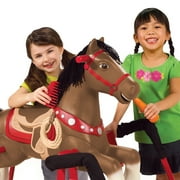 Radio Flyer Blaze Interactive Riding Horse، Brown Ride-on Pony for Kids 2-6 Years، Realistic Sounds