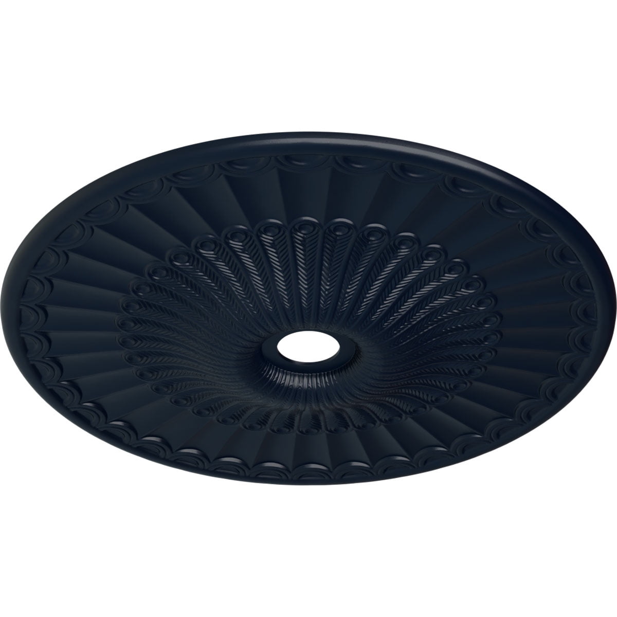 36 5/8"OD x 3 5/8"ID x 2 3/8"P Galveston Ceiling Medallion (Fits Canopies up to 4 3/4"), Hand-Painted Midnight Dream
