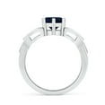 thumbnail image 2 of ANGARA Natural 1.6 Ct Solitaire Round Sapphire Celtic Knot Ring in 14K White Gold for Women (Size-7mm) | September Birthstone, Anniversary, Jewelry Gift for Women | Natural Blue Sapphire Ring, 2 of 10