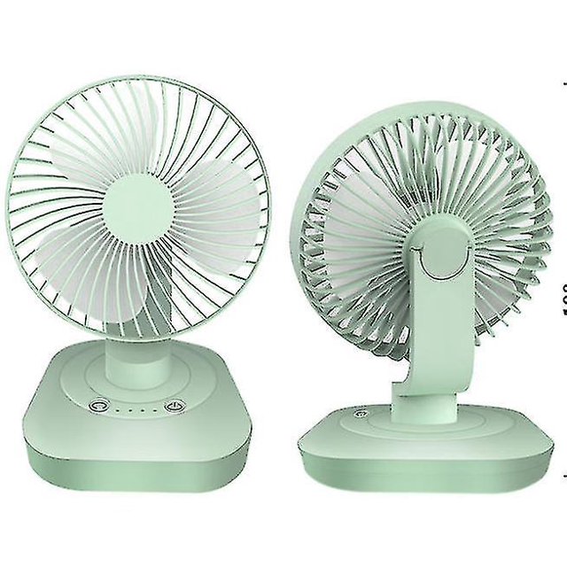 Ventilador de escritorio silencioso, miniventilador USB de viento fuerte de 3 paradas que gira alrededor de 120?????Verde??‰ ShuxiuWang 8390606646606