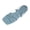 Light Blue, variant on Black Ladies Comfortable One Strap Flats Square Toe Lightweight Summer Slippers Flock Fabric