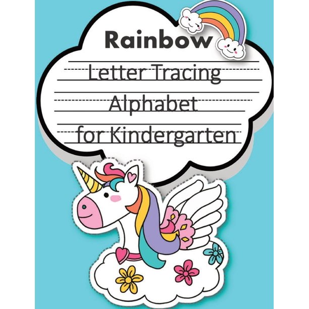 john j dewald rainbow unicorn trace letters alphabet for kindergarten