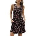 thumbnail image 5 of Aiyino Women's Sleeveless Summer Casual Sundress Short Dress With Pockets, 5 of 7