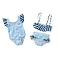 thumbnail image 6 of Styles I Love Baby Toddler Girl Lovely Alpaca Blue Swimsuit Bathing Beach Pool Party Bikini Swimwear (Bikini, 80/6-12 Months), 6 of 6