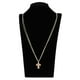 thumbnail image 2 of Collar Cruz de Cobre Cadenas Joyería de Hombre Decoraciónes Suministro Oro, 2 of 9