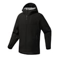 thumbnail image 2 of QIUOMBBP Rain Jacket Mens Waterproof with Hood Zip Up Long Sleeve Windbreaker with Pockets Casual Lightweight Winter Outdoor Coats, Black, S, 2 of 6