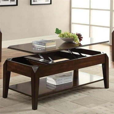 19 x 23 x 47 in. Innovative Coffee Table with Lift Top, Walnut Brown