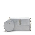 thumbnail image 1 of Monedero bandolera Steve Madden Carina con diamantes de imitación plateados, 1 of 5