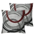 thumbnail image 2 of JRXY Abstract Circles Pillow Covers Red Black White Geometric Modern Pattern Pillow Cases for Kids Teens Adults Simple Cool Style Soft Cushion Covers for Office Couch Chairs  White, 2 of 6