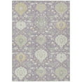 thumbnail image 2 of HomeRoots 599431 5 x 8 ft. Lavender, Gold & Green Damask Washable Indoor & Outdoor Traditional Rectangle Area Rug, 2 of 5