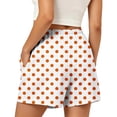 thumbnail image 7 of Zynoxe Women's Polka Dot Casual Shorts with Pockets Lightweight Breathable Mid-Thigh Shorts for Women Stretchy Elastic Waistband Drawstring Shorts Summer Versatile Casual Solid Color Beach Shorts M, 7 of 7
