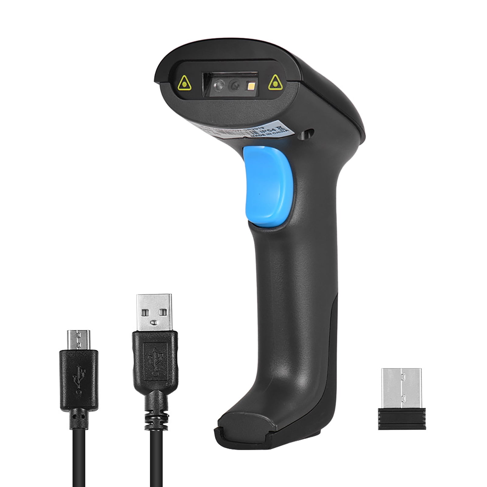 Compatible with Common System Barcode Scanner HooToo 2.4G Wireless Handheld Bar Code Scanner USB Barcode Reader with 32-bit Decoder Support Wired Connect 