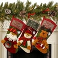 thumbnail image 2 of HESHENG Christmas Stocking Personalized, Reindeer Character 18" Large Christmas Stockings for Christmas Decoration, 2 of 9