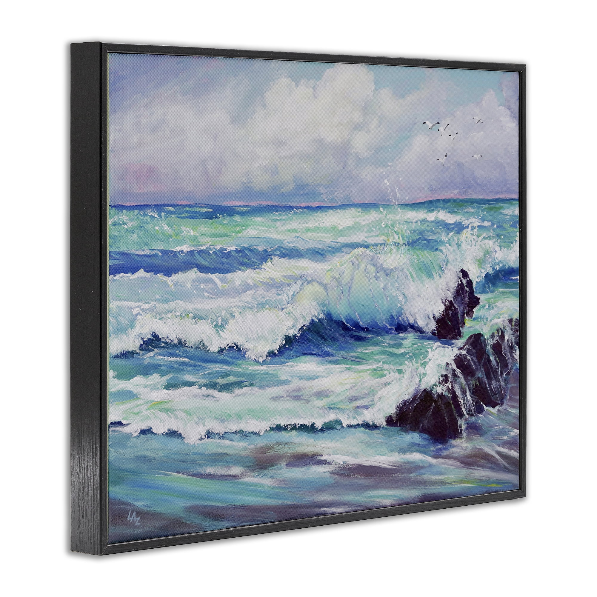 Stupell Industries Down By The Sea Black Framed Giclee Art, design by Lee Ann Zirbes