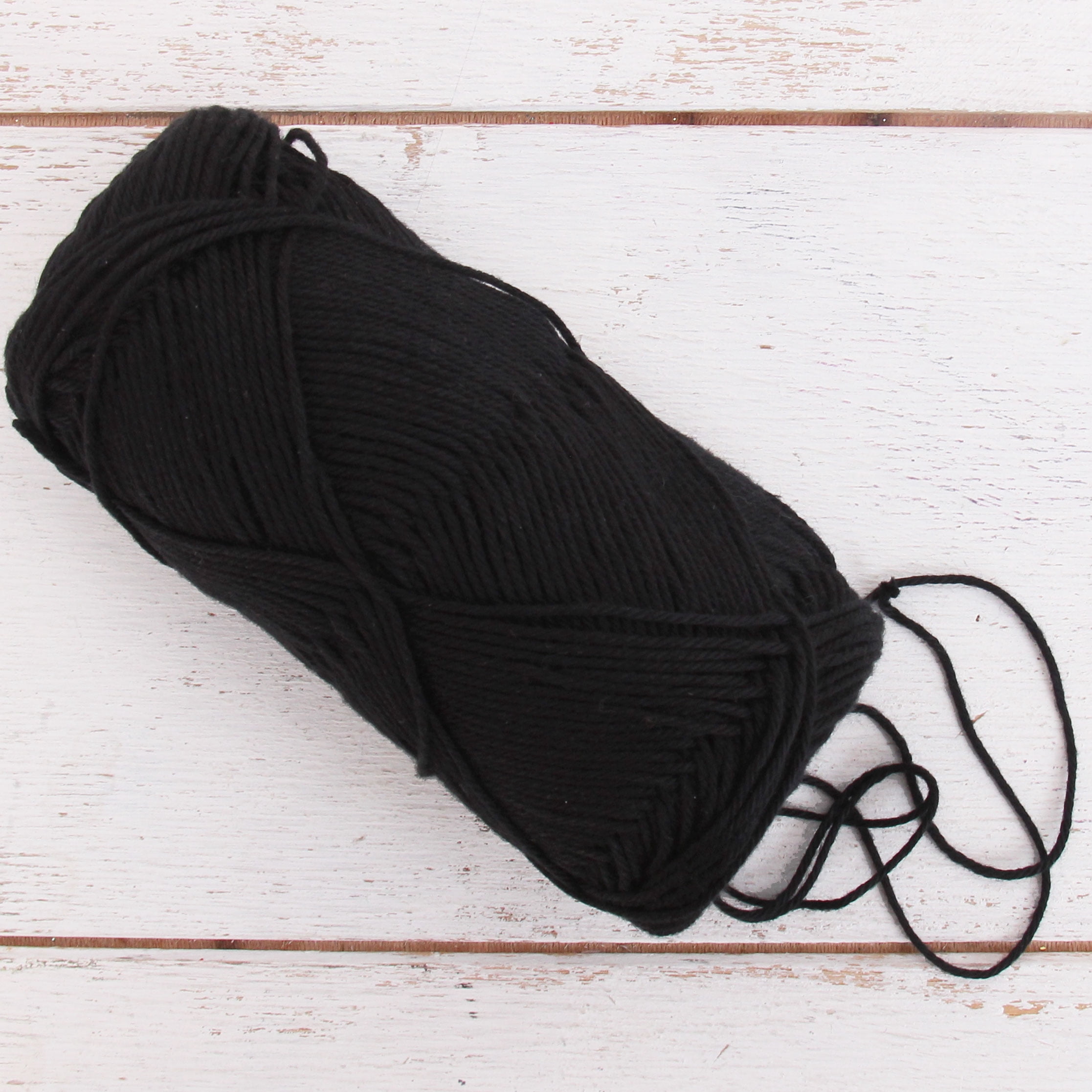 6 Pack Threadart 100% Pure Cotton Crochet Yarn Size 2 | Black | 50 gram Skeins | Fine #2 Yarn | 165 yds per Skein