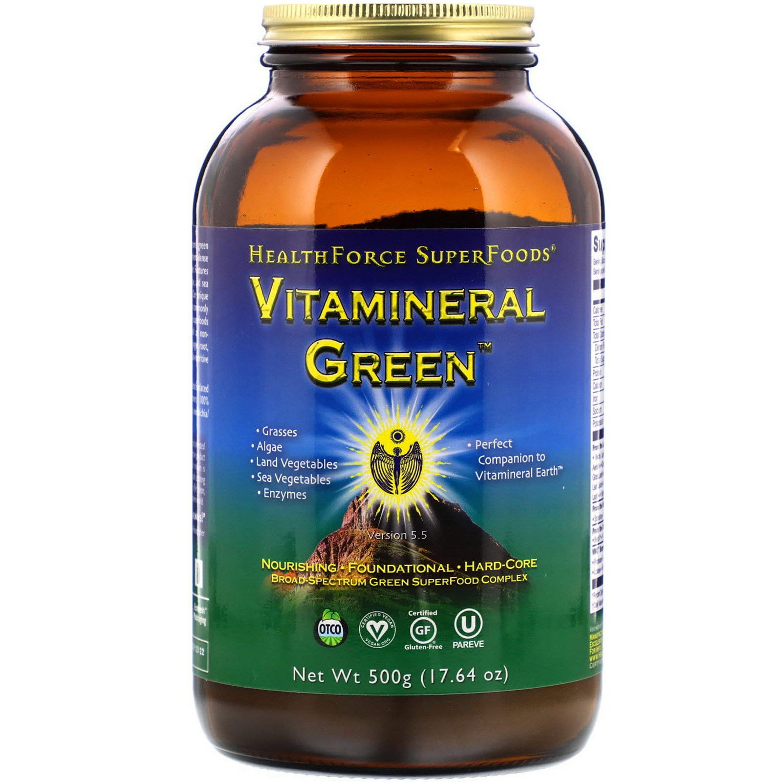 HealthForce Superfoods Vitamineral Green Version 5 5 17 64 oz 500 g