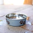 thumbnail image 3 of Tazón de Agua Loving Pets Acero Inoxidable Azul Arándano sin Punta para Perros, 3 of 7