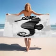 thumbnail image 2 of Abstract Seahorse Art Print Beach Towel Soft Absorbent Large Bath Towel For Swimming Pool Travel Spa Sport Gym, 2 of 5