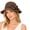 Khaki, variant on Straw Sun Hat for Women, Foldable Wide Brim Straw Bucket Hats with Adjustable Drawstring & Bow