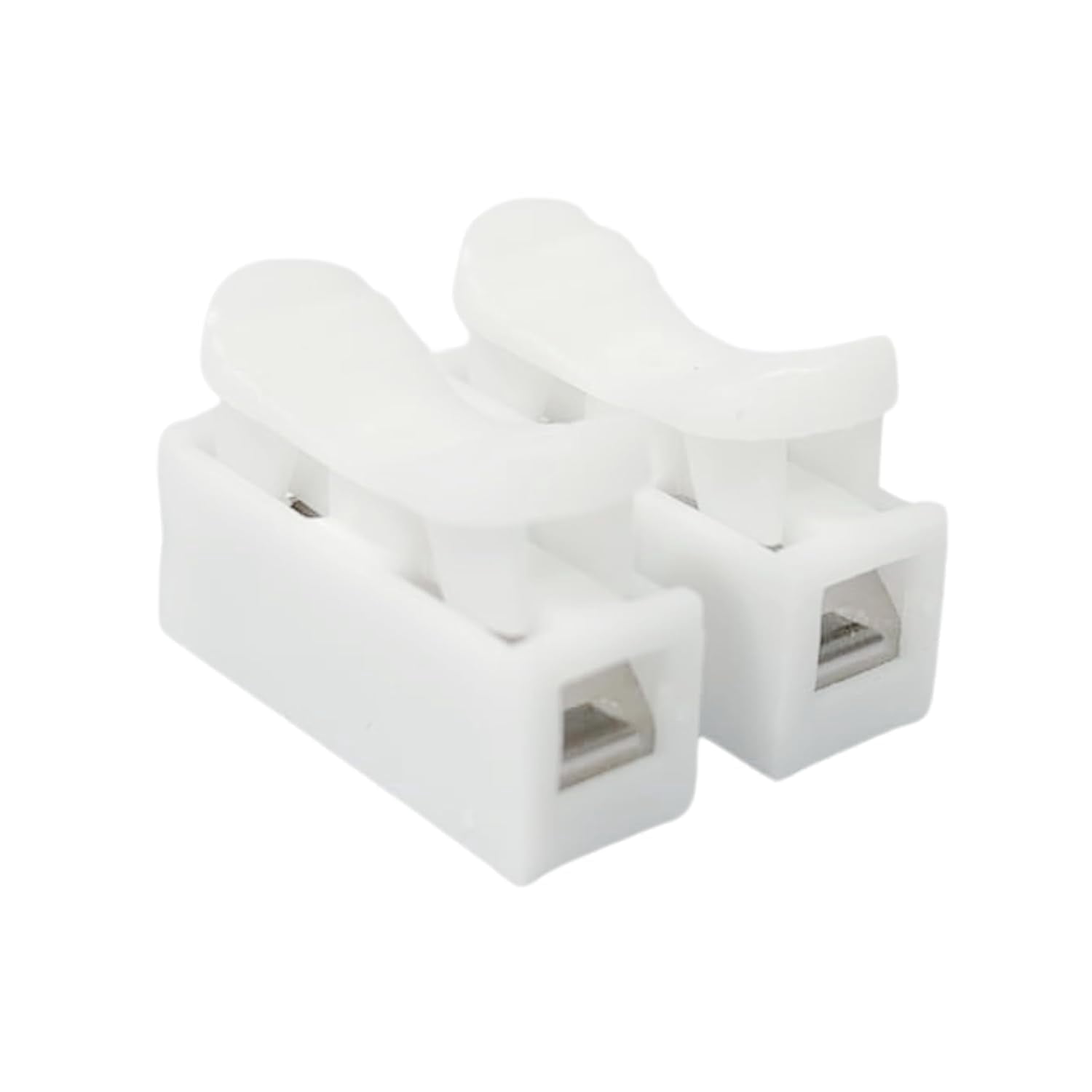 CH2 Cable Connectors 2 Pins Electrical Push Type Shock Resistant Wire Connector Quick Splice Lock Wire Terminal 220V 10A, Wire Connector, Electrical Clamp Connectors, (Pack of 25)