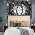 thumbnail image 4 of Poliéster Estilo Bohemio Sol y Luna Tapices de Cara misteriosa Manta Colgante de Pared Alfombra Tapiz de Estilo Profundo para la decoración del Dormitorio en el hogar(1#) EOTVIA NO, 4 of 4