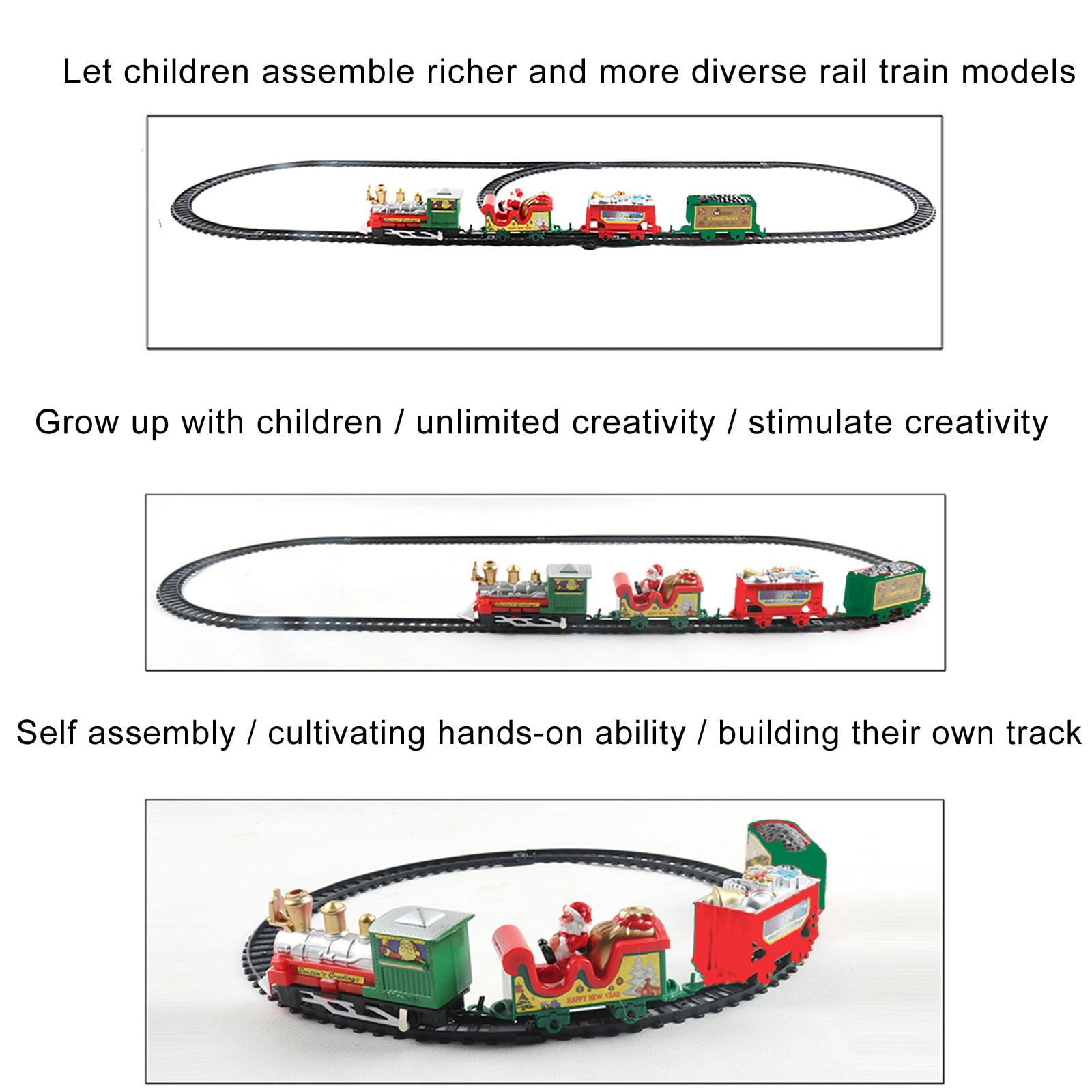 Buy Sruiluo Christmas Toy Train Set, Christmas Train Set, Railway Tracks Battery Operated Toys