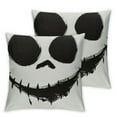thumbnail image 2 of Acheng 2Pcs Halloween Pillow Covers  Halloween Horror Cartoon Skull Throw Pillow Case Halloween Decorations  Decorative Square Cushion Covers for Home Sofa Couch Bed White, 2 of 6
