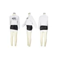 thumbnail image 6 of Contrast Color PU Mini Skirt Set (L, MultiWhite), 6 of 8