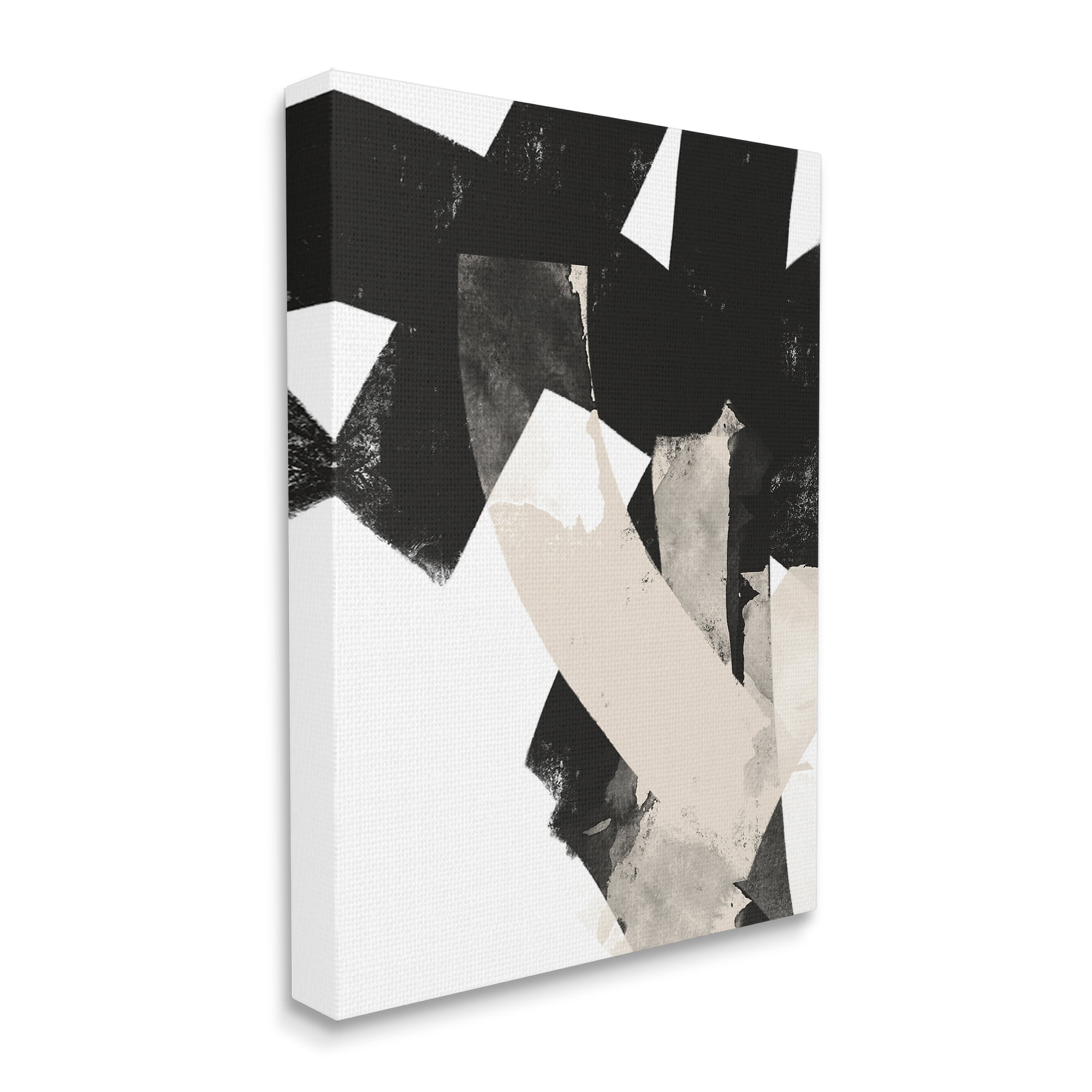 Stupell Industries Curved Layered Stripes Abstract Layered Brush Strokes Graphic Art Gallery Wrapped Canvas Print Wall Art, Design by Brandon Wong