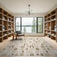 thumbnail image 2 of ODIKA 9'x12' Tan Natural Geometric Wave Design Washable Area Rug Modern Abstract Sisal Pattern Low Pile, Flatwoven, for Great Room, Indoor Concept, Large Living, 2 of 7