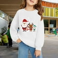 thumbnail image 2 of JLMSPLWG Christmas Long Sleeve Shirts Christmas Plaid Shirt Girls Christmas Shirts Boys White Tshirt Sweatshirt Kids 8 Year Old Girl Clothes Boys, White 3-4 Years, 2 of 6