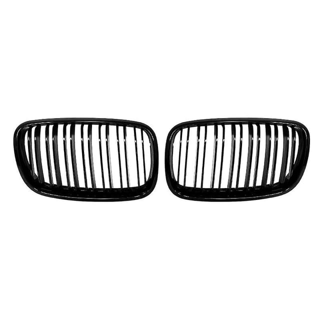 1pair Glossy Black Car Front Bumper Grille Front Mesh Grille For Bmw X5 E70 X6 E71 2007-2014