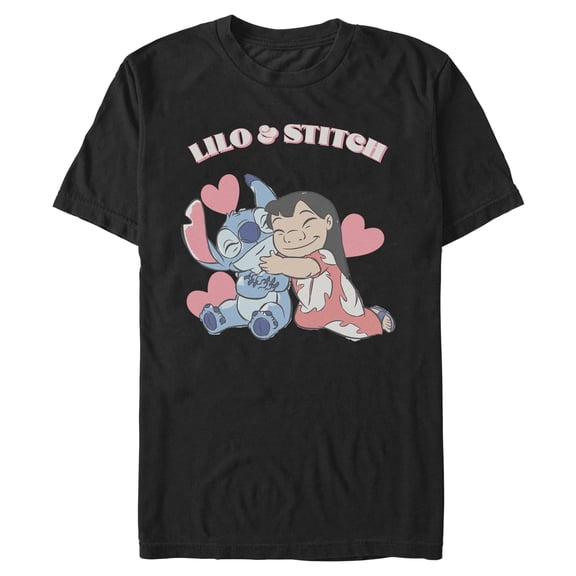 Mens Lilo & Stitch Family Hug Love T Shirt