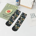 thumbnail image 7 of Pofeuu Watercolor Floral Print 30cm Socks, Adult Running Hiking Socks for Youth and Adult, 7 of 7