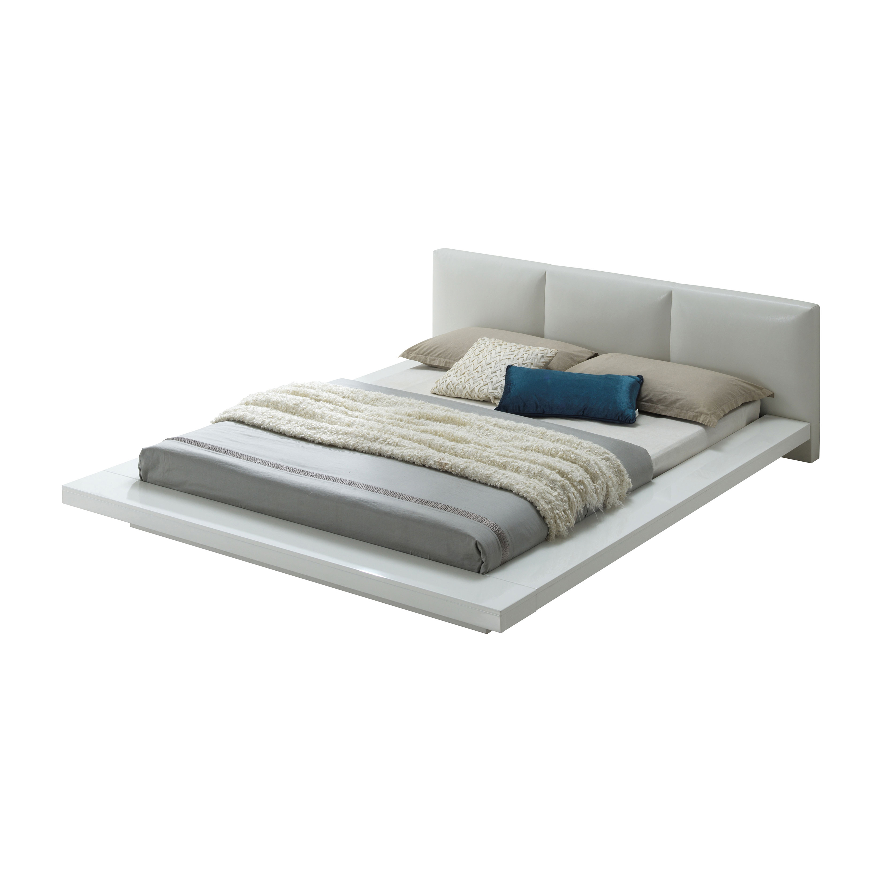 Furniture of America Krister Wood Platform Bed, California King, White
