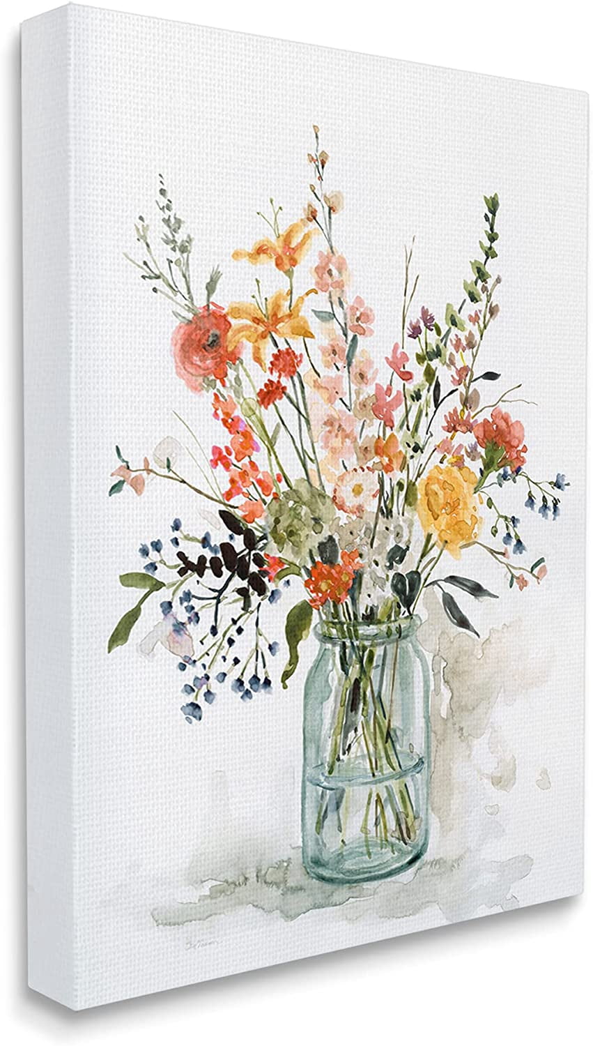 Stupell Industries Warm Summer Meadow Floral Bouquet Still Life Painting, 16 x 20, Design by Carol Robinson