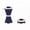 Blue, variant on Water Bottle BPA Free Reuseable Silicone Foldable Leak Proof Portable Cup 4.89 oz Sports Cup